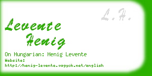 levente henig business card